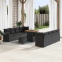 Conjunto de sofá de jardín 11 pcs Negro Poliratán en Sofás de exterior | Comprar online en Foru.es