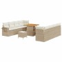 Conjunto de sofá de jardín 11 pcs Beige Poliratán en Sofás de exterior | Comprar online en Foru.es