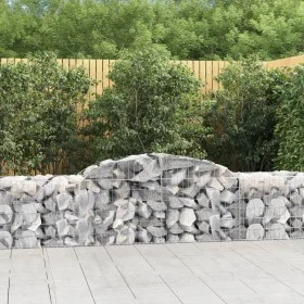 Gabion baskets 2 pcs arch shape iron 300x50x60/80 cm by vidaXL, Pots and planters - Ref: Foro24-3146665, Price: 179,55 €, Dis...