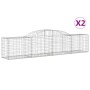 Cestas gaviones 2 uds forma de arco hierro 300x50x60/80 cm de vidaXL, Maceteros y jardineras - Ref: Foro24-3146665, Precio: 1...