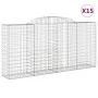 Cestas gaviones 15 uds forma de arco hierro 300x50x140/160 cm de vidaXL, Maceteros y jardineras - Ref: Foro24-3146749, Precio...