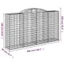 Cestas gaviones 11 uds forma de arco hierro 300x50x160/180 cm de vidaXL, Maceteros y jardineras - Ref: Foro24-3146764, Precio...