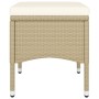 Set comedor jardín 5 pzas ratán sintético vidrio templado beige en Conjuntos de jardín | Comprar online en Foru.es