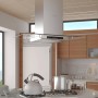 Campana extractora para cocina isla con pantalla LCD de vidaXL, Extractores - Ref: Foro24-50167, Precio: 255,08 €, Descuento: %
