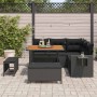 Conjunto de sofá de jardín 8 pcs Negro ratán sintético en Sofás de exterior | Comprar online en Foru.es