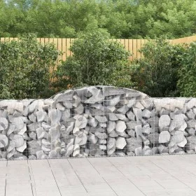 Cestas de gaviones 10 uds forma de arco hierro 300x50x80/100 cm de vidaXL, Maceteros y jardineras - Ref: Foro24-3146691, Prec...