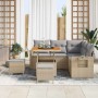 Conjunto de sofá de jardín 8 pcs Beige ratán sintético en Sofás de exterior | Comprar online en Foru.es