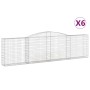 Cestas de gaviones 6 uds forma de arco hierro 400x30x100/120 cm de vidaXL, Maceteros y jardineras - Ref: Foro24-3146870, Prec...