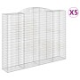 Cestas de gaviones 5 uds forma de arco hierro 300x50x220/240 cm de vidaXL, Maceteros y jardineras - Ref: Foro24-3146812, Prec...