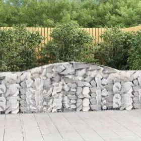 Cestas de gaviones 3 uds forma de arco hierro 400x30x80/100 cm de vidaXL, Maceteros y jardineras - Ref: Foro24-3146854, Preci...