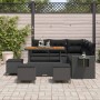 Conjunto de sofá de jardín 9 pcs Negro ratán sintético en Sofás de exterior | Comprar online en Foru.es