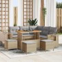 Conjunto de sofá de jardín 9 pcs Beige ratán sintético en Sofás de exterior | Comprar online en Foru.es