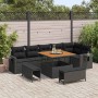 Conjunto de sofá de jardín 9 pcs Negro ratán sintético en Sofás de exterior | Comprar online en Foru.es