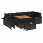 Conjunto de sofá de jardín 9 pcs Negro ratán sintético en Sofás de exterior | Comprar online en Foru.es