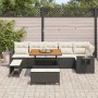 Conjunto de sofá de jardín 9 pcs Negro ratán sintético en Sofás de exterior | Comprar online en Foru.es