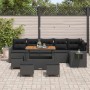 Conjunto de sofá de jardín 10 pcs Negro ratán sintético en Sofás de exterior | Comprar online en Foru.es