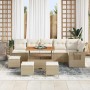 Conjunto de sofá de jardín 10 pcs Beige ratán sintético en Sofás de exterior | Comprar online en Foru.es