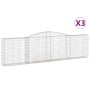 Cestas de gaviones 3 uds forma de arco hierro 400x30x100/120 cm de vidaXL, Maceteros y jardineras - Ref: Foro24-3146867, Prec...