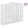 Cestas de gaviones 7 uds forma de arco hierro 300x50x220/240 cm de vidaXL, Maceteros y jardineras - Ref: Foro24-3146814, Prec...