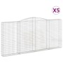 Cestas de gaviones 5 uds forma de arco hierro 400x30x180/200 cm de vidaXL, Maceteros y jardineras - Ref: Foro24-3146921, Prec...