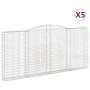 Gabion baskets 5 pcs arch shape iron 400x30x180/200 cm by vidaXL, Pots and planters - Ref: Foro24-3146921, Price: 1,00 €, Dis...