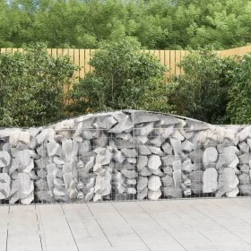 Gabion baskets 5 pcs arch shape iron 400x50x80/100 cm by vidaXL, Pots and planters - Ref: Foro24-3146986, Price: 713,28 €, Di...
