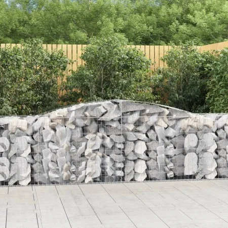 Cestas de gaviones 5 uds forma de arco hierro 400x50x80/100 cm de vidaXL, Maceteros y jardineras - Ref: Foro24-3146986, Preci...