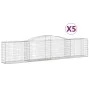 Gabionenkörbe 5 Stück bogenförmiges Eisen 400x50x80/100 cm von vidaXL, Töpfe und Pflanzgefäße - Ref: Foro24-3146986, Preis: 7...