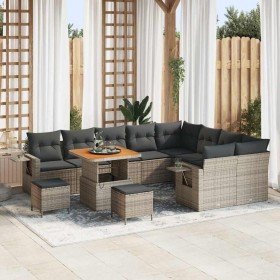 Conjunto de sofás de jardín 12 pcs Gris ratán sintético en Sofás de exterior | Comprar online en Foru.es