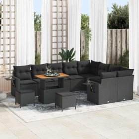 Conjunto de sofás de jardín 12 pcs Negro ratán sintético en Sofás de exterior | Comprar online en Foru.es