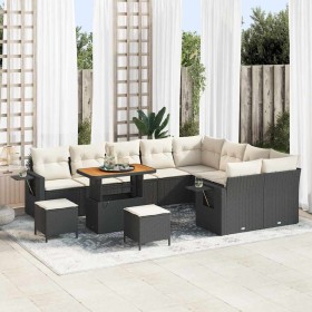 Conjunto de sofá de jardín 12 pcs Negro ratán sintético en Sofás de exterior | Comprar online en Foru.es