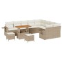 Conjunto de sofás de jardín 12 pcs Beige ratán sintético en Sofás de exterior | Comprar online en Foru.es