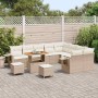 Conjunto de sofás de jardín 12 pcs Beige ratán sintético en Sofás de exterior | Comprar online en Foru.es