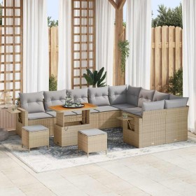 Conjunto de sofás de jardín 12 pcs Beige ratán sintético en Sofás de exterior | Comprar online en Foru.es