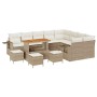 Conjunto de sofás de jardín 13 pcs Beige ratán sintético en Sofás de exterior | Comprar online en Foru.es