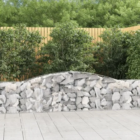 Gabion baskets 3 pcs arch shape iron 400x30x60/80 cm by vidaXL, Pots and planters - Ref: Foro24-3146841, Price: 283,90 €, Dis...