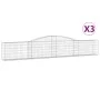 Gabion baskets 3 pcs arch shape iron 400x30x60/80 cm by vidaXL, Pots and planters - Ref: Foro24-3146841, Price: 283,90 €, Dis...
