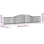 Gabion baskets 3 pcs arch shape iron 400x30x60/80 cm by vidaXL, Pots and planters - Ref: Foro24-3146841, Price: 283,90 €, Dis...