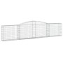 Cestas de gaviones 15 uds forma de arco hierro 400x30x80/100 cm de vidaXL, Maceteros y jardineras - Ref: Foro24-3146862, Prec...