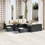 Conjunto de sofás de jardín 13 pcs Negro ratán sintético en Sofás de exterior | Comprar online en Foru.es