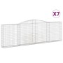 Cestas de gaviones 7 uds forma de arco hierro 400x30x120/140 cm de vidaXL, Maceteros y jardineras - Ref: Foro24-3146884, Prec...
