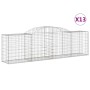 Cestas de gaviones 13 uds forma de arco hierro 300x50x80/100 cm de vidaXL, Maceteros y jardineras - Ref: Foro24-3146694, Prec...