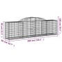 Cestas de gaviones 13 uds forma de arco hierro 300x50x80/100 cm de vidaXL, Maceteros y jardineras - Ref: Foro24-3146694, Prec...