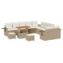 Conjunto de sofás de jardín 13 pcs Beige ratán sintético en Sofás de exterior | Comprar online en Foru.es