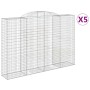 Cestas de gaviones 5 uds forma de arco hierro 300x50x200/220 cm de vidaXL, Maceteros y jardineras - Ref: Foro24-3146794, Prec...