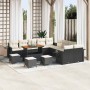 Conjunto de sofás de jardín 14 pcs Negro ratán sintético en Sofás de exterior | Comprar online en Foru.es