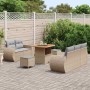 Conjunto de sofás de jardín 8 pcs Beige ratán sintético en Sofás de exterior | Comprar online en Foru.es