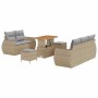 Conjunto de sofás de jardín 8 pcs Beige ratán sintético en Sofás de exterior | Comprar online en Foru.es