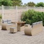 Conjunto de sofás de jardín 8 pcs Beige ratán sintético en Sofás de exterior | Comprar online en Foru.es