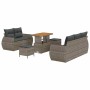 Conjunto de sofás de jardín 8 pcs Gris ratán sintético en Sofás de exterior | Comprar online en Foru.es
